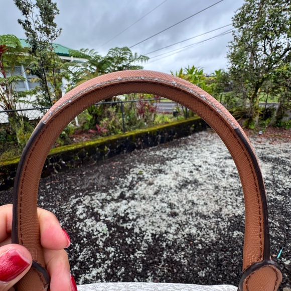 Michael Kors Signature Dome Satchel Vanilla Brown Crossbody Strap Minor Flaws - Picture 11 of 16